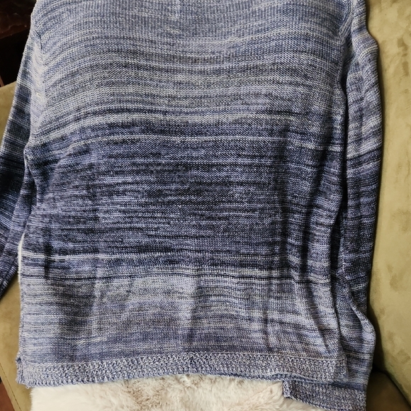 NWT NIC+ZOE Women's V-Neck Sweater in Blue Gradient-Size XL - Picture 4 of 4